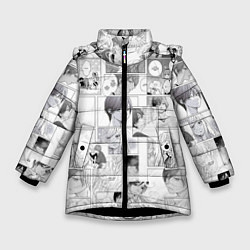 Куртка зимняя для девочки Моя любовь 999 уровня к Ямаде - манга, цвет: 3D-черный