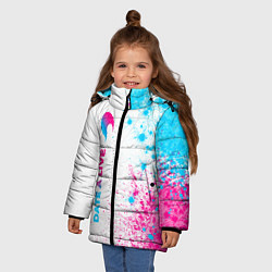 Куртка зимняя для девочки Date A Live neon gradient style: по-вертикали, цвет: 3D-черный — фото 2