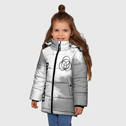 Куртка зимняя для девочки Elden Ring glitch на светлом фоне: надпись, символ, цвет: 3D-черный — фото 2