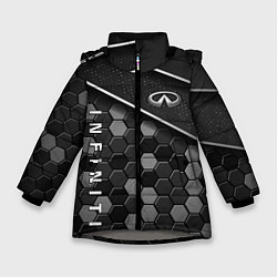 Куртка зимняя для девочки Infiniti - черный металл, цвет: 3D-светло-серый