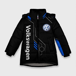 Куртка зимняя для девочки Volkswagen - blue technology, цвет: 3D-светло-серый