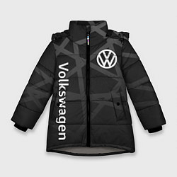 Куртка зимняя для девочки Volkswagen - classic black, цвет: 3D-светло-серый