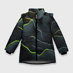 Куртка зимняя для девочки Рельефная текстура, цвет: 3D-светло-серый