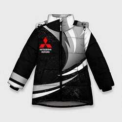 Куртка зимняя для девочки Митсубиси - строгие оттенки, цвет: 3D-светло-серый