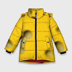 Куртка зимняя для девочки Сырная плоскость, цвет: 3D-красный