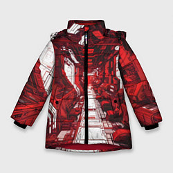 Зимняя куртка для девочки Красная комната киберпанк