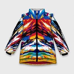 Куртка зимняя для девочки Vanguard abstraction - vogue - art, цвет: 3D-красный