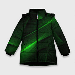 Зимняя куртка для девочки Green neon lines
