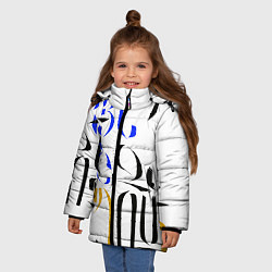 Куртка зимняя для девочки Армения моя Алфавит, цвет: 3D-черный — фото 2