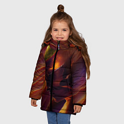 Куртка зимняя для девочки Ангел огня, цвет: 3D-красный — фото 2