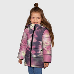 Куртка зимняя для девочки Tie-Dye дизайн, цвет: 3D-светло-серый — фото 2