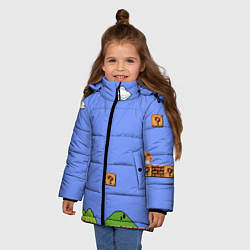 Куртка зимняя для девочки Первый уровень Марио, цвет: 3D-черный — фото 2