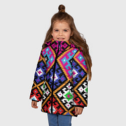 Куртка зимняя для девочки Колорит, цвет: 3D-светло-серый — фото 2