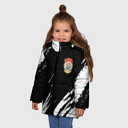 Куртка зимняя для девочки Ссср спортивный стиль, цвет: 3D-черный — фото 2