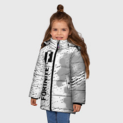 Куртка зимняя для девочки Fortnite glitch на светлом фоне: по-вертикали, цвет: 3D-черный — фото 2
