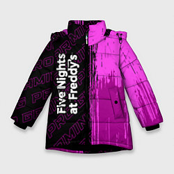 Куртка зимняя для девочки FNAF pro gaming по-вертикали, цвет: 3D-черный