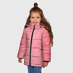 Куртка зимняя для девочки Гламурный блеск, цвет: 3D-черный — фото 2