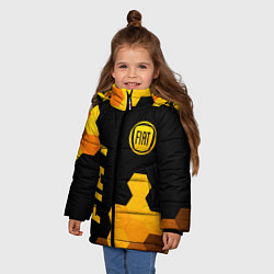 Куртка зимняя для девочки Fiat - gold gradient вертикально, цвет: 3D-черный — фото 2