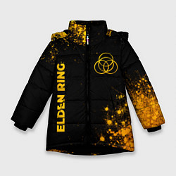 Зимняя куртка для девочки Elden Ring - gold gradient вертикально