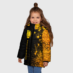 Куртка зимняя для девочки League of Legends - gold gradient по-вертикали, цвет: 3D-черный — фото 2