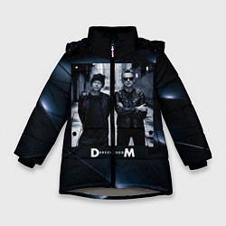 Куртка зимняя для девочки Depeche Mode - Мартин и Дэйв, цвет: 3D-светло-серый