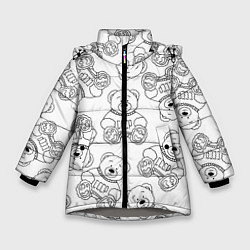 Куртка зимняя для девочки Мишки из СССР, цвет: 3D-светло-серый