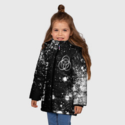Куртка зимняя для девочки Elden Ring glitch на темном фоне вертикально, цвет: 3D-черный — фото 2