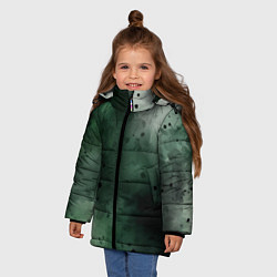 Куртка зимняя для девочки Акварелика, цвет: 3D-светло-серый — фото 2