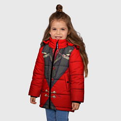 Куртка зимняя для девочки Алый фрак, цвет: 3D-светло-серый — фото 2