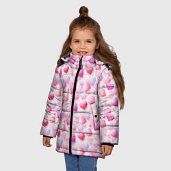 Куртка зимняя для девочки Любовь в каждом сердце, цвет: 3D-светло-серый — фото 2