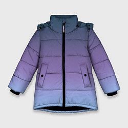 Зимняя куртка для девочки Градиент синий фиолетовый голубой