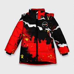 Куртка зимняя для девочки Mass Effect force, цвет: 3D-черный