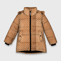 Куртка зимняя для девочки Сладкая вафелька, цвет: 3D-черный
