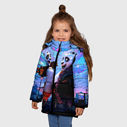 Куртка зимняя для девочки Кунг-фу Панда Friend, цвет: 3D-черный — фото 2