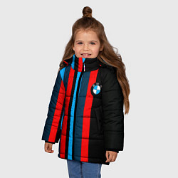 Куртка зимняя для девочки BMW sport line car, цвет: 3D-красный — фото 2