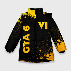 Зимняя куртка для девочки GTA 6 - gold gradient вертикально