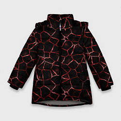 Куртка зимняя для девочки Лава кракелюрная, цвет: 3D-светло-серый