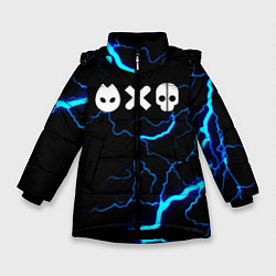 Куртка зимняя для девочки Любовь смерть и роботы гроза шторм, цвет: 3D-черный
