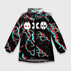Куртка зимняя для девочки Love death & robots strom, цвет: 3D-светло-серый