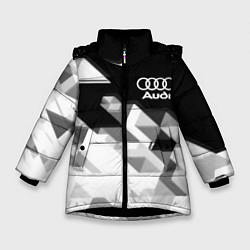 Куртка зимняя для девочки AUDI geometry sport, цвет: 3D-черный