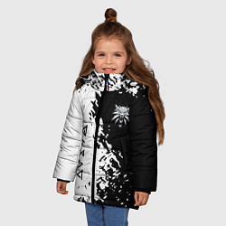 Куртка зимняя для девочки The Witcher game краски, цвет: 3D-светло-серый — фото 2