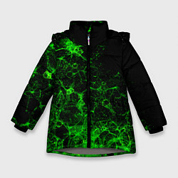 Зимняя куртка для девочки Неоновый зеленый дым