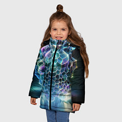 Куртка зимняя для девочки Пузыри, цвет: 3D-светло-серый — фото 2