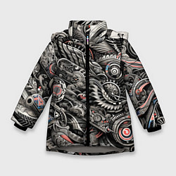 Куртка зимняя для девочки Тату - нейросеть, цвет: 3D-светло-серый