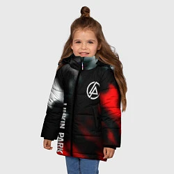 Куртка зимняя для девочки Linkin park flame, цвет: 3D-черный — фото 2