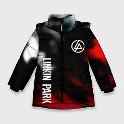 Куртка зимняя для девочки Linkin park flame, цвет: 3D-красный