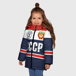 Куртка зимняя для девочки СССР - Союз Советских Социалистических Республик, цвет: 3D-светло-серый — фото 2