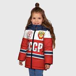 Куртка зимняя для девочки Союз Советских Социалистических Республик - СССР, цвет: 3D-красный — фото 2