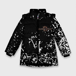 Куртка зимняя для девочки Three days grace краски, цвет: 3D-черный