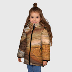 Куртка зимняя для девочки Волны Юпитера - star dust, цвет: 3D-светло-серый — фото 2